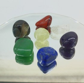 تصویر قیمت وخرید سنگ های هفت چاکرا/ کد 7/ وزن حدود 80 گرم / مدل سنگ ها تامبل 