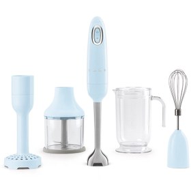 تصویر گوشت کوب ۴ کاره اسمگ رنگ سفید HBF22WHEU Smeg Hand Blender With Accessories, HBF22WHEU