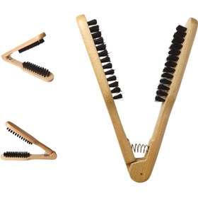 تصویر برس انبری چوبی Keratin 