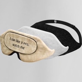 تصویر چشم بند خواب کورال طرح حرفه ای چرت می زنم Kava Coral276 I nap like a pro, watch me Sleep Mask