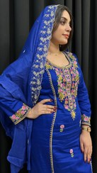 تصویر ست لباس (کندوره) کتان نخ 