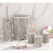 تصویر ست سرویس بهداشتی رومانتیک طرح ماربل لیمون ا romantic marble lemon bathroom set romantic marble lemon bathroom set