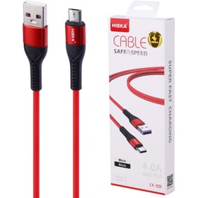 تصویر کابل تبدیل USB به میکرو USB هیسکا مدل LX301 Hiska LX301 USB to micro USB cable