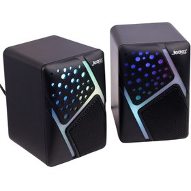 تصویر اسپیکر کامپیوتر گیمینگ جدل مدل S-527 RGB JEDEL S-527 RGB LIGHT STEREO COMPUTER SPEAKER