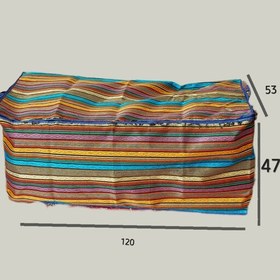 تصویر کاور رختخواب جاجیم سایز 120 در 53 با ارتفاع 47 سانتیمتر 