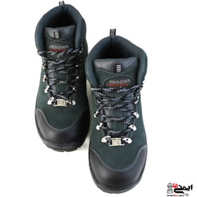 تصویر پوتین ایمنی فرزین مدل لامبرجک مشکی Farzin safety shoes Model Lumberjack nobok