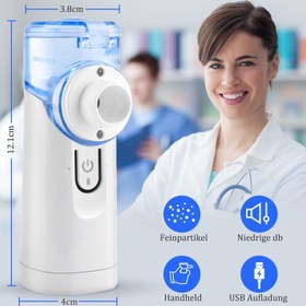 تصویر دستگاه تنفسی استنشاقی قابل حمل (نبولایزر) برند Gindoly مدل YS30 Inhaler, Portable Nebulizer Set Gindoly YS30