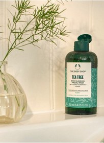 تصویر شستشوی صورت پاک‌کننده پوست با عصاره درخت چای برند the body shop Tea Tree Skin Clearing Facial Wash