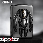 تصویر فندک زیپو اصل طرح خرگوش برجسته-Zippo Bunny Black ice 