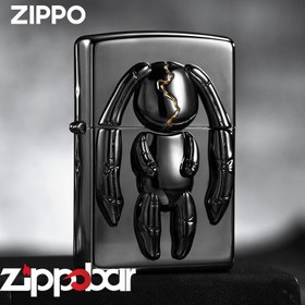 تصویر فندک زیپو اصل طرح خرگوش برجسته-Zippo Bunny Black ice 