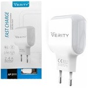 تصویر آداپتور شارژر 2 پورت با کابل میکرو فست Verity AP2111 