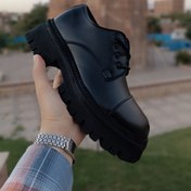 تصویر کفش مردانه لوفر برت بالنسیاگا مشکی چرم مصنوعی 