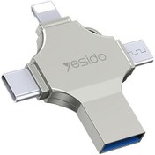 تصویر مبدل +‌ فلش مموری یسیدو ظرفیت 64 گیگابایت YESIDO FL10 64GB Flash Drive 