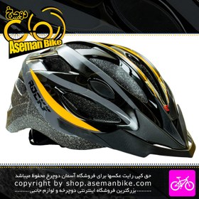 تصویر کلاه دوچرخه سواری راکی مدل MV23 سایز 58 الی 61 سانتیمتر رنگ مشکی نارنجی Rocky Bicycle Helmet MV23 Size 58-61cm Black Orange 