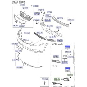 تصویر چراغ مه شکن جلو کیا سراتو کوپه سمت چپ و راست 922021M300 