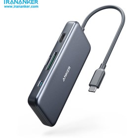 تصویر هاب 7 پورت انکر مدل A83460 ا Anker USB C Hub 7-in-1 USB C A83460 Anker USB C Hub 7-in-1 USB C A83460