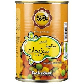 تصویر کنسرو سبزیجات مخلوط بهروز 380 گرمی 