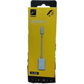 تصویر کابل تبدیل OTG Lightning به KF SENIOR USB مدل A-320 