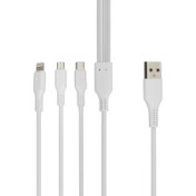 تصویر کابل تبدیل USB به لایتنینگ/USB-C/microUSB اوی مدل OV-102 طول 1 متر 