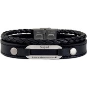 تصویر دستبند نقره مردانه گیوی مدل اسم سجاد 72500 