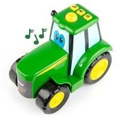 تصویر کامیون و ماشین آلات ساختمانی اسباب بازی تراکتور John Deere Light And Voice 37910 Tomy 