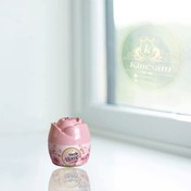 تصویر بوگیر دستشویی ژله ای کنسروی هوم فرش Home Fresh طرح گل صورتی حجم 100 گرم 