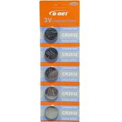 تصویر باطری سکه ای D-NET مدل CR2032 پک 5 عدد 