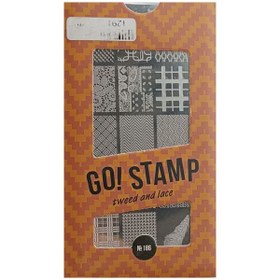 تصویر شابلون گو استمپ مخصوص طراحی ناخن کد n.186 