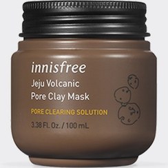 تصویر ماسک خاک رس آتشفشان اینیسفری (درمان منافذ و پاکسازی پوست) مدل innisfree jeju volcanic pore clay mask 