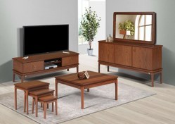 تصویر ست آینه کنسول و میز تلویزیون ۷ تکه پالونیا مدل ۹۲ با چوب راش 