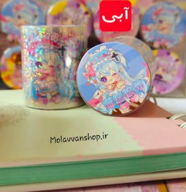 تصویر چسب واشی شفاف دختر کیوت 