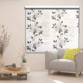 تصویر پرده شید گل دار 