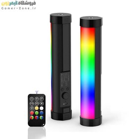 تصویر نور باتومی / باتوم لایت دارای ریموت لاکسیو مدل Luxceo P100 Portable RGB LED Video Light 