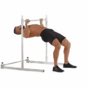 تصویر بارفیکس خوابیده مدرج با میله استیل 