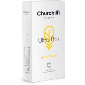 تصویر کاندوم نازک اسپرم کش روان کننده وانیل 12 عددی چرچیلز ا Churchill's 12-pack vanilla lubricant spermicide thin condom Churchill's 12-pack vanilla lubricant spermicide thin condom