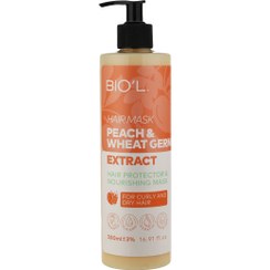 تصویر ماسک موی هلو و جوانه گندم موی خشک و Biol Peach And Wheat Hair Mask For Dry Hair 500 ml