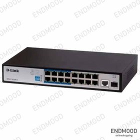 تصویر سوئیچ شبکه +PoE دی لینک 16 پورت DES-F1016P-E D-Link DES-F1016P-E 16Port +PoE Switch