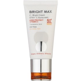 تصویر کرم ضد آفتاب و ضد لک سی برایت SPF50 رنگ طبیعی Bright Max C Bright Stay C Sunscreen Cream SPF50