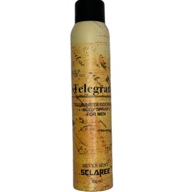 تصویر اسپری بدن مردانه مدل Telegram حجم 200 میل اسکلاره Sclaree Telegram Spray For Man 200ml