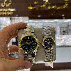 تصویر ساعت کاسیو کلاسیک ست - دورنگ طلایی صفحه مشکی / Casio watch is classic