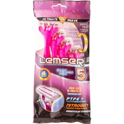 تصویر تیغ اصلاح پنج لبه صابوندار 4 عددی لمسر 