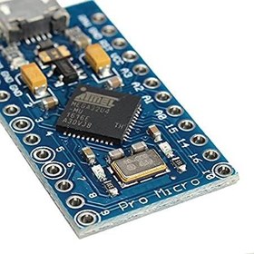 تصویر برد آردوینو Pro microدارای پردازنده مرکزی ATMEGA32U4 ولتاژ 5 ولت Arduino pro micro atmega32U4 5V/16MHZ