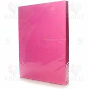 تصویر کاغذ رنگی صورتی A4 الوان ۵۰گرم ایرانی بسته ۵۰۰برگی 