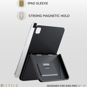 تصویر قاب کاور آیپد پرو 13 اینچ 2024 مغناطیسی برند لِوِلو مدل اومنی Levelo omni Case for iPad Pro 13 2024 