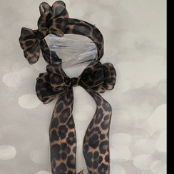 تصویر ست تل و پاپیون پلنگی 