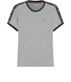 تصویر تی‌شرت آستین کوتاه مردانه - پنبه‌ای، خاکستری برند Tommy Hilfiger Men's Short Sleeve T-Shirt - Cotton, Grey