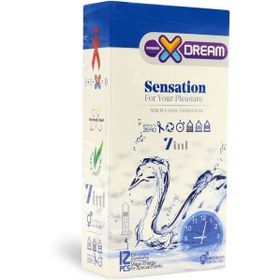 تصویر کاندوم ایکس دریم مدل حساس sensation بسته 12 عددی Xdream sensation condom 12 pcs