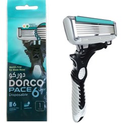 تصویر خودتراش 6لبه تکی سبز دورکو Dorco single Self-shaver 6 edge