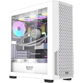 تصویر کیس کامپیوتر دارک فلش DF2100 ARGB Mid Tower سفید DarkFlash DF2100 ARGB Mid Tower White Computer Case