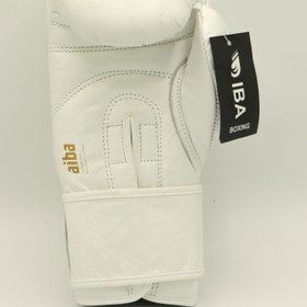 تصویر دستکش بوکس چرم AIBA چسبی